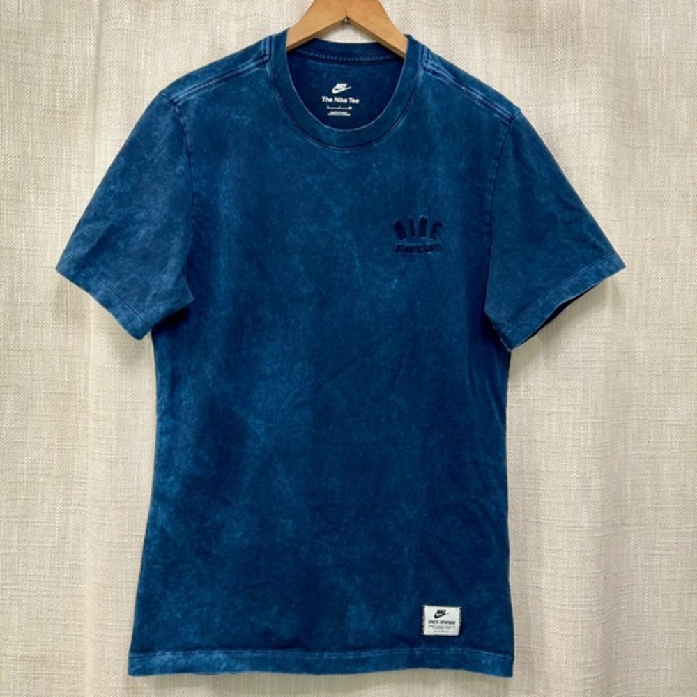 Nike Mens S Obsidian Nike Sportswear Athletics Short Sleeved T Shirt Blue Cotton
